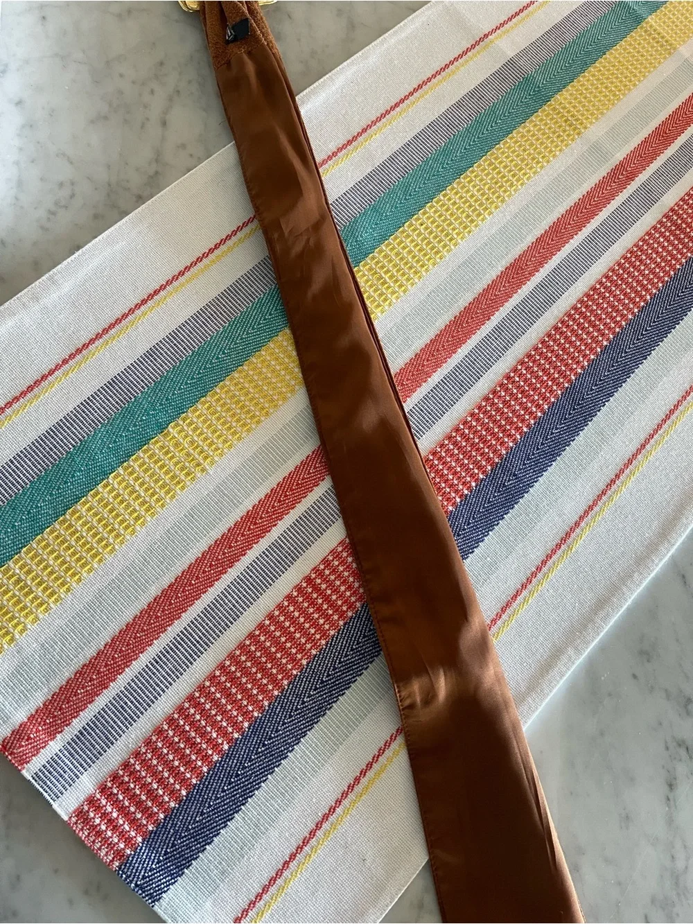 Brown suede belt